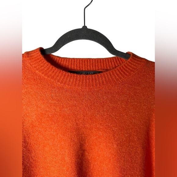 Primark Women’s Sweater Small Orange Wool Blend Crew Neck Pullover - Picture 3 of 9